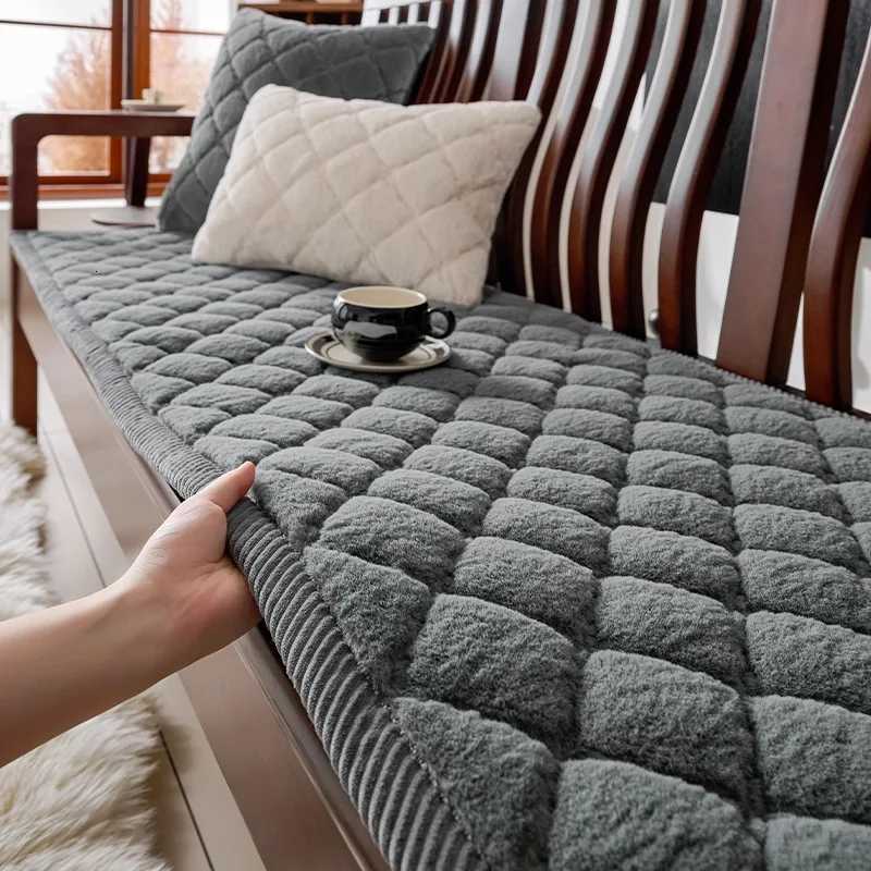 Thickened Checkered Sofa Cover Fabric Anti Slip Light Luxury High-end Sofa Cushion Cover Skin Friendly Autumn and Winter Seasons M251204 - view 5