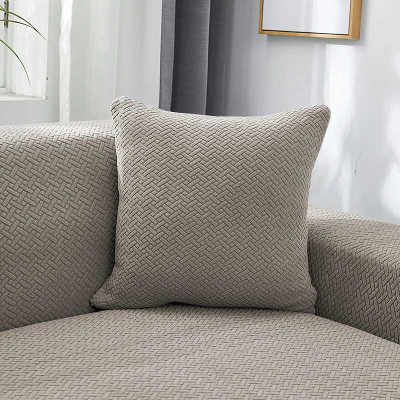 Jacquard Sofa Cover For Living Room Slipcovers Stretch Polar Fleece Armchair Protector Elastic L Shaped Sofa 1/2/3/4 Seater M251204 - view 6