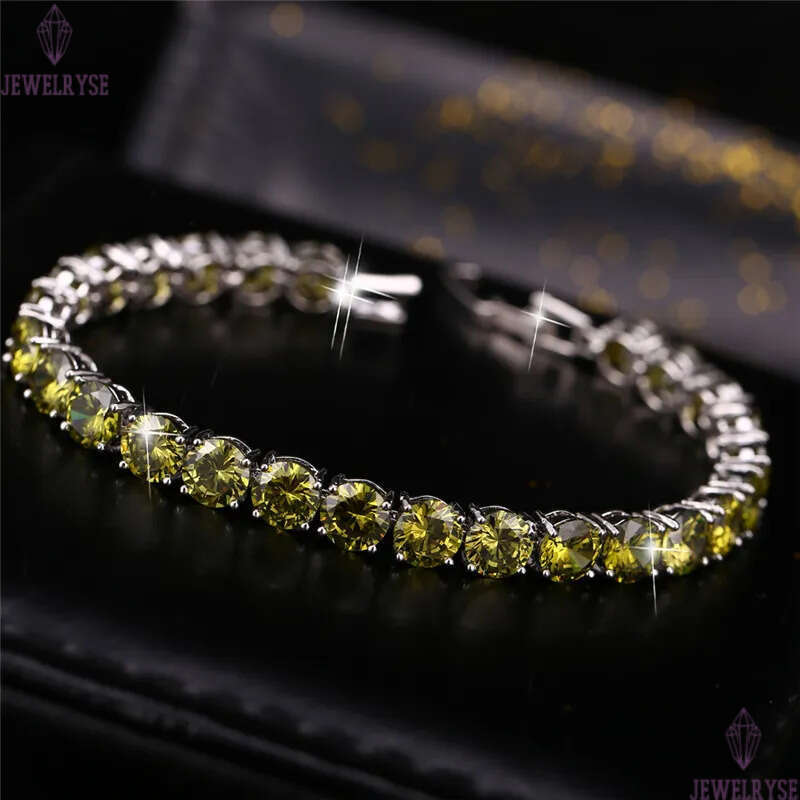 Fashion Multicolor Diamond Tennis Bracelet Designer for Woman 18k Gold AAA Cubic Zirconia Copper Silver Bracelets Womens Engagement Wedding Luxury Jew