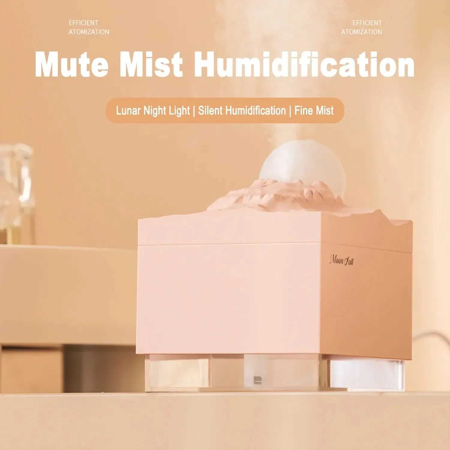 Scent Diffuser Cool Mist Humidifier with LED Moon Lamp Essential Oil Ara Diffuser and Night Light for He and Off C251204