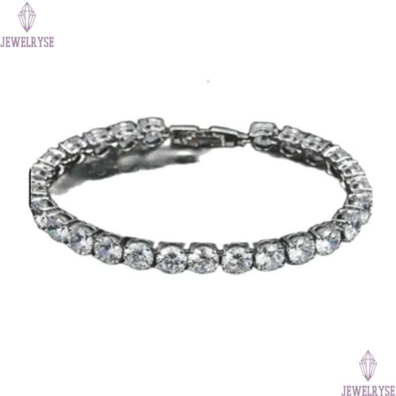Fashion Multicolor Diamond Tennis Bracelet Designer for Woman 18k Gold AAA Cubic Zirconia Copper Silver Bracelets Womens Engagement Wedding Luxury Jew