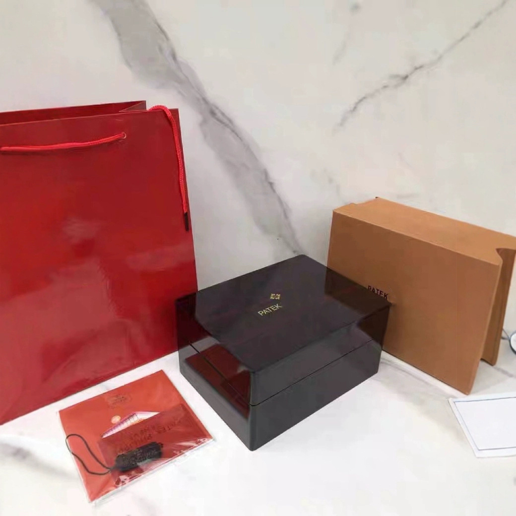 Luxury Brand Packaging Watch Box - Wooden Brown & Red Case | Watch Storage Display Protection High Quality Luxury Design Organizer