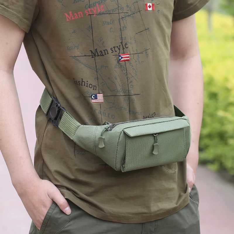 Mens Waist Bag Tactical Pouch Men Shoulder Belt Bags Hip Sack Oxford Cloth Belly Waterproof Banana Male Fanny Pack for PhoneT251204