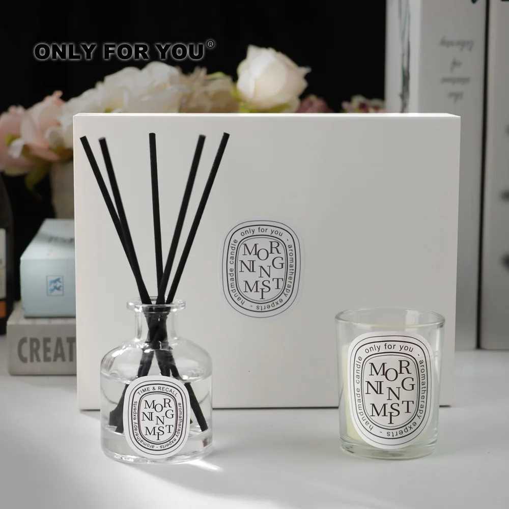 50ml Reed Diffuser Bottle Paired with Essential Oil Candle Diffuser Gift Set Hotel Home Aromatherapy Air Freshener Home Decorati Y251204