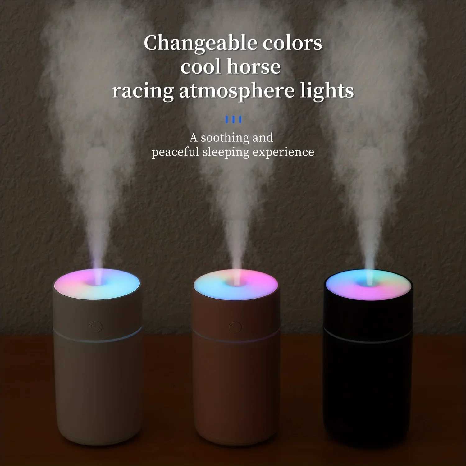 Portable Usb Rechargeable Air Humidifier LED light mini 220ml h2o Spray Mist humidifier Ara Essential Oil Diffuser for Car C251204