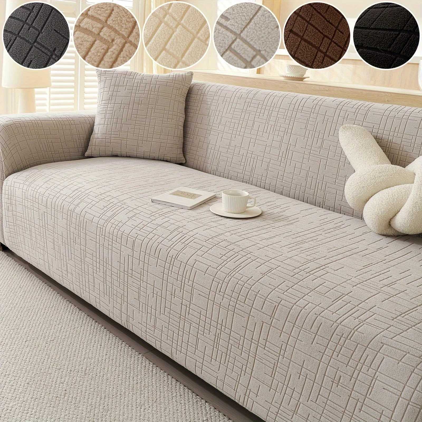 Elastic Sofa Slipcovers Prevent Cat Scratching Living Room Sectional Corner L-shapeChair Protector Couch Cover 1/2/3/4/5 Seater M251204 - view 3