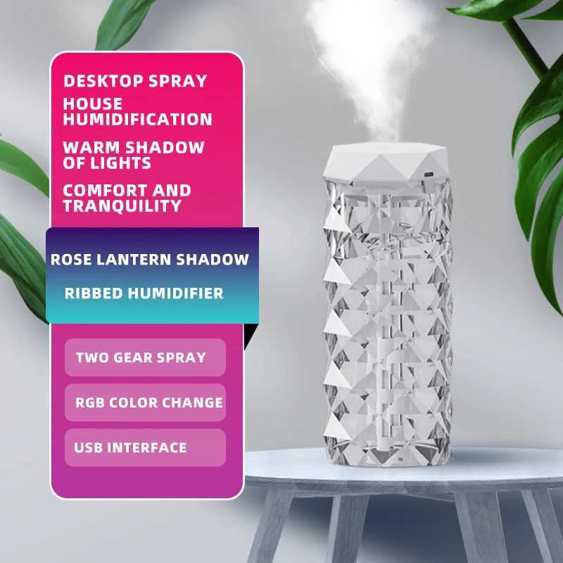 USB air humidifier 500ML spray per fragrance diffuser household car off LED night light crystal humidifier C251204