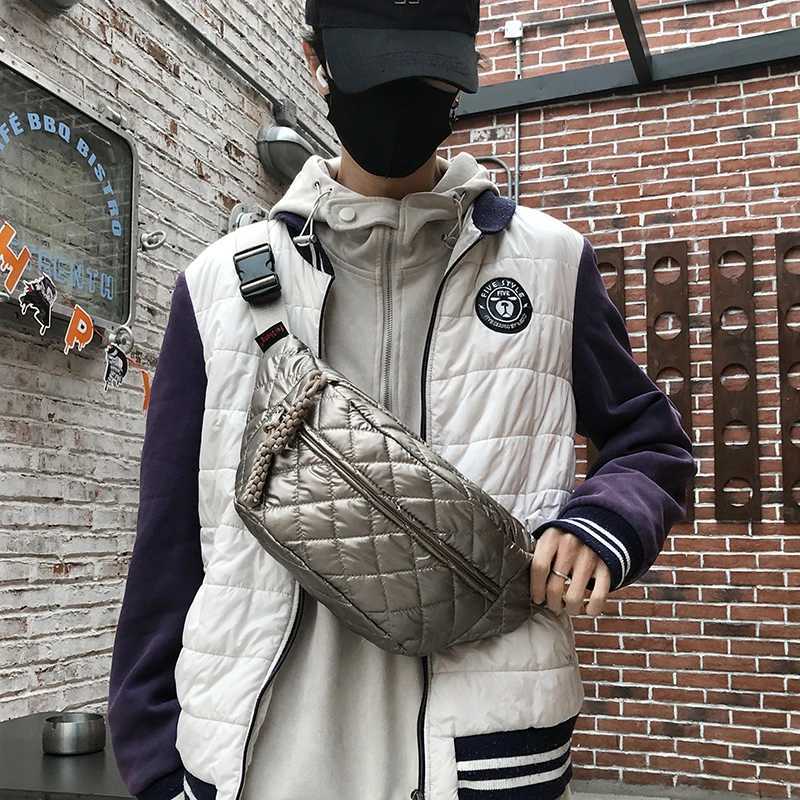 2024 Winter Down Waist Bag Luxury Ladies Fanny pack Phone Pack Brand Designer Female Belt Bag Casual unisex Crossbody Chest BagsT251204