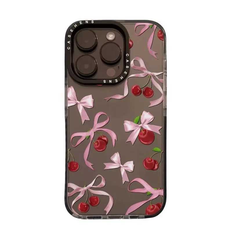 Ins Korean Lovely Bow ry Phone Case For iPhone 16 15 14 13 12 11 Pro Max XR XS MAX 7 8 MINI PLUS Y2K Shockproof Soft Cover H251203