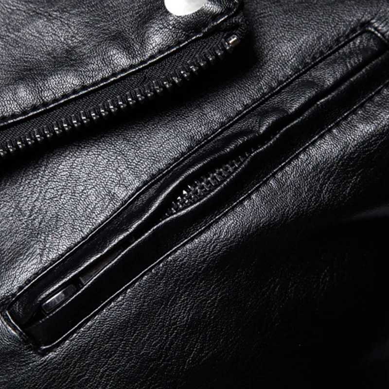 TRAF 2024 Fashion New Four Seasons Leather Men Spring Men Korean Version Slim Comfortable Lapel Leisure Youth Leather JacketT251204