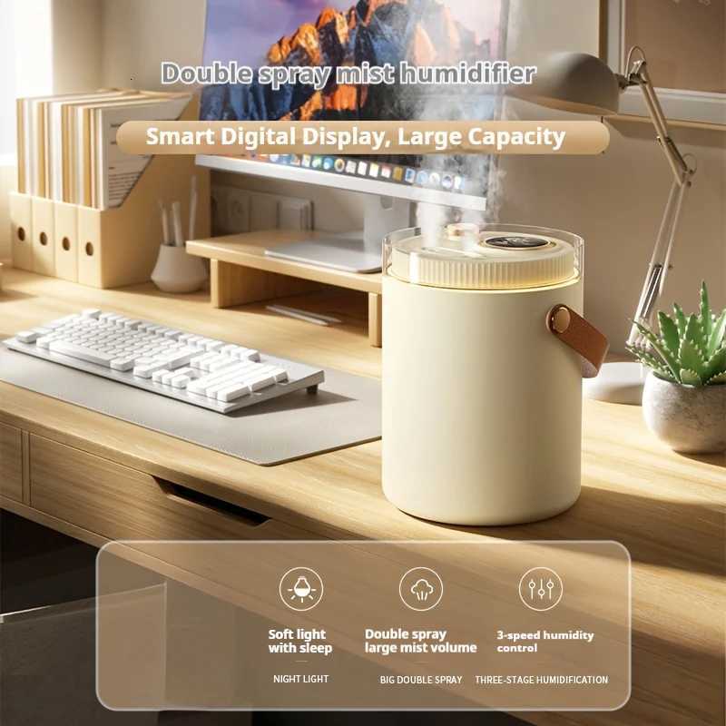 Digital Display Dual Humidifier Large Capacity Tank Eliminates Frequent Refills Smart Sn Display Dual Spray f C251204