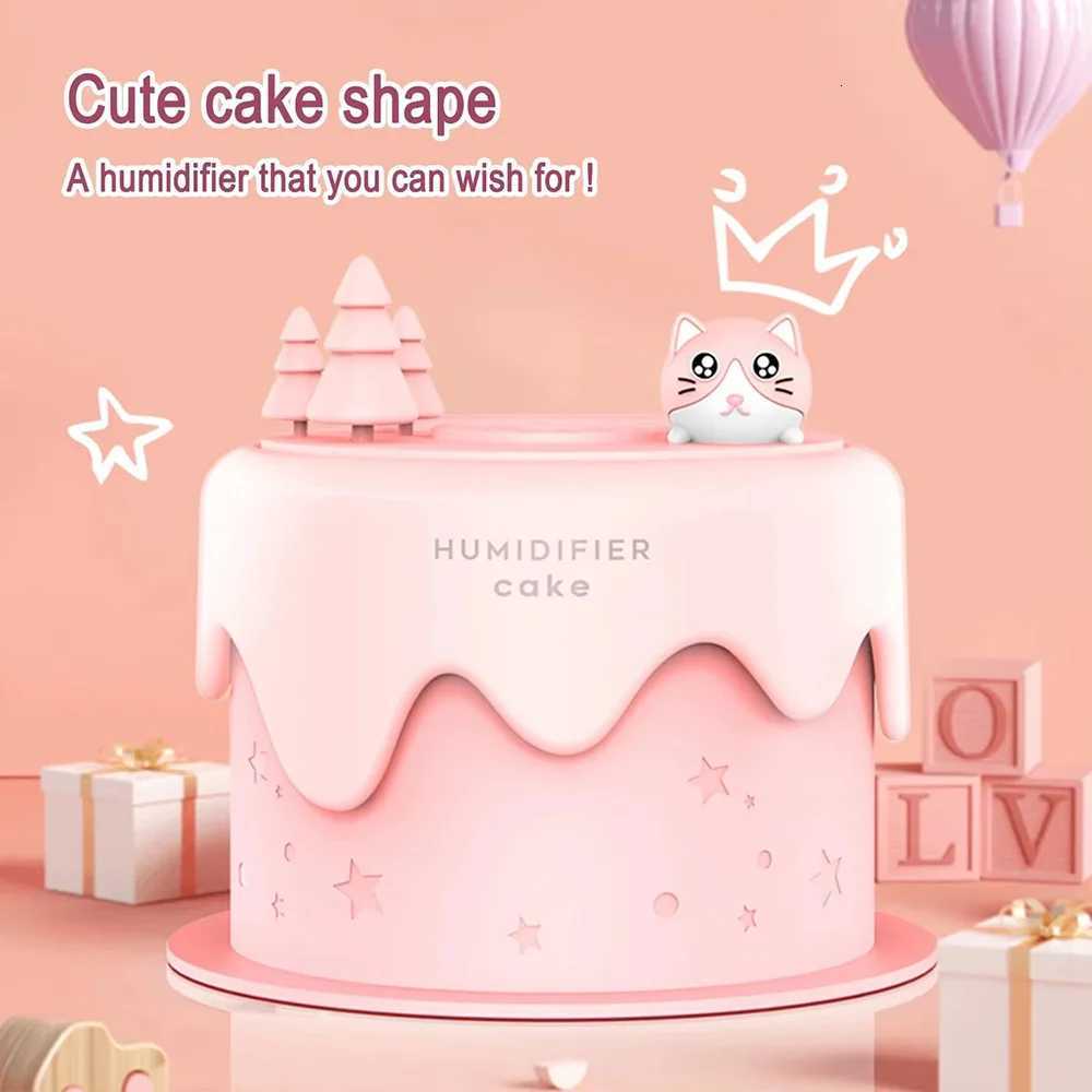 Cat Cake Humidifier 300Ml tra-Quiet With Colorf LED Lights Ideal For Bedro C251204