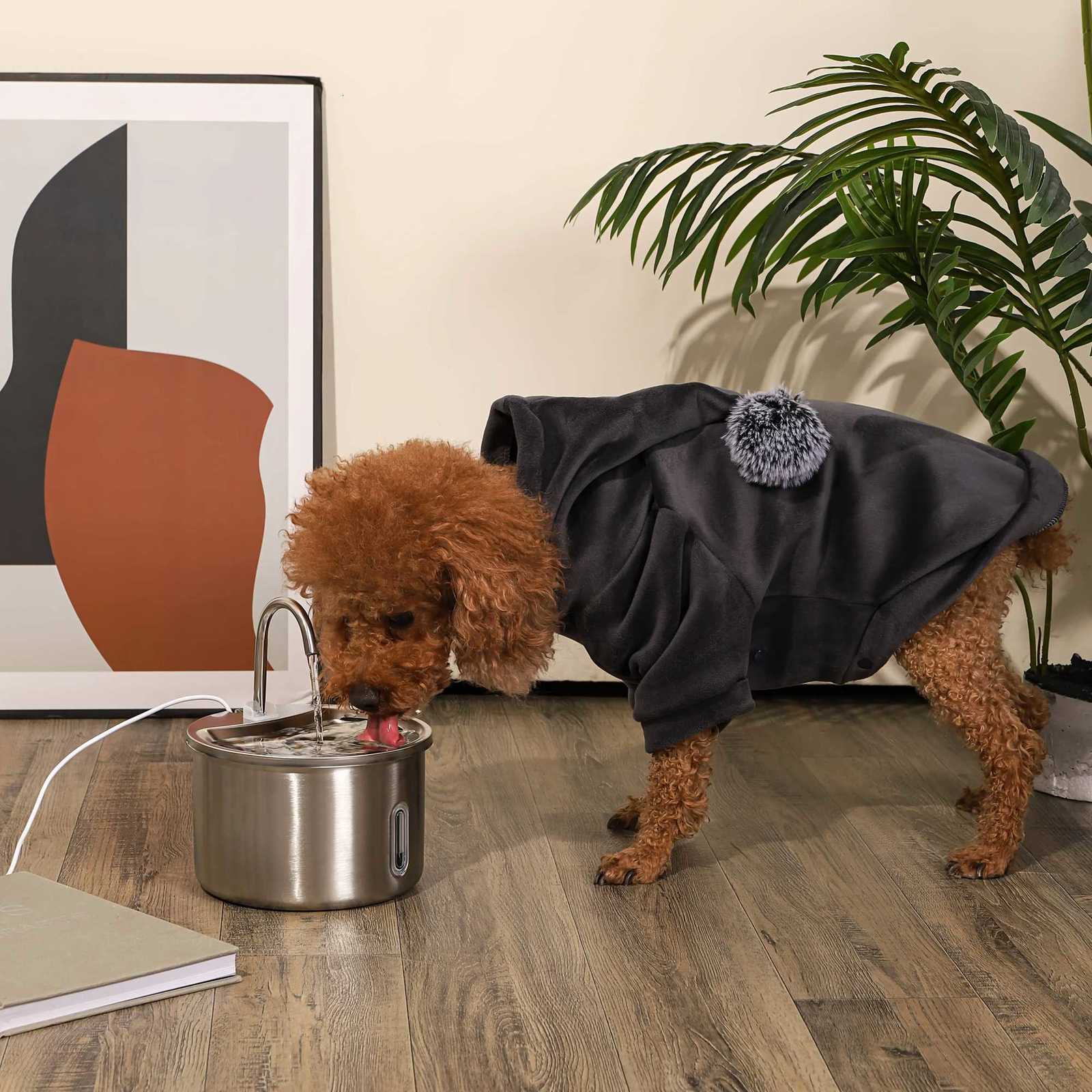 2L Automatic Stainless Steel Cat Water Dispenser With USB Mute Cat Water Fountain for Pet Filter Fountain Smart Drinking Bowl M251204