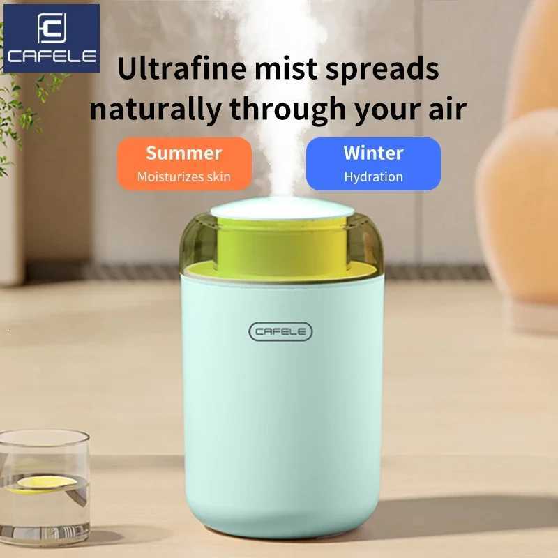 CAFELE Portable USB Air Humidifier 800ML Water Tank 8H Runtime Quiet Household Humidifier With LED Night Lamp For Off Bedro C251204