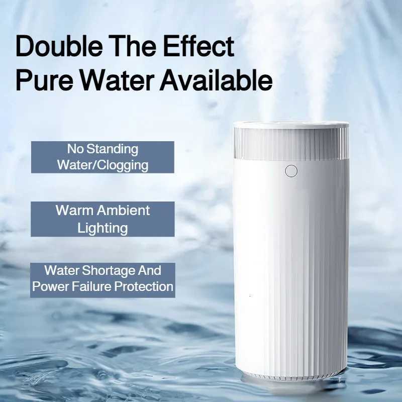 He Dual Port Spray Humidifier Efficient Purification USB Night Light Air Humidifier Desktop Humidifier Autatic Power-off C251204