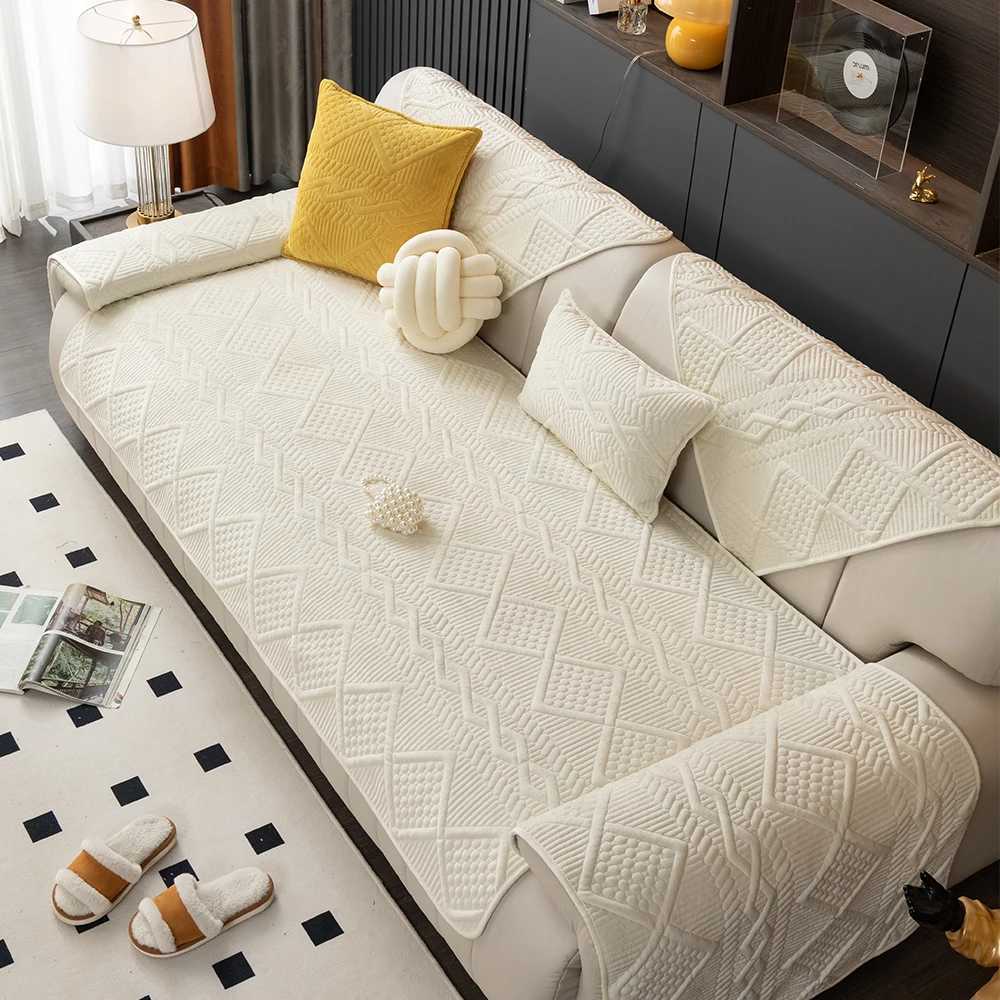 Quilting Sofa Cushion Cover for Winter Grape pattern Anti-slip Sofa Cover Pet Friendly Sofa Cushions for Living Room 1-4 Seat M251204 - view 7