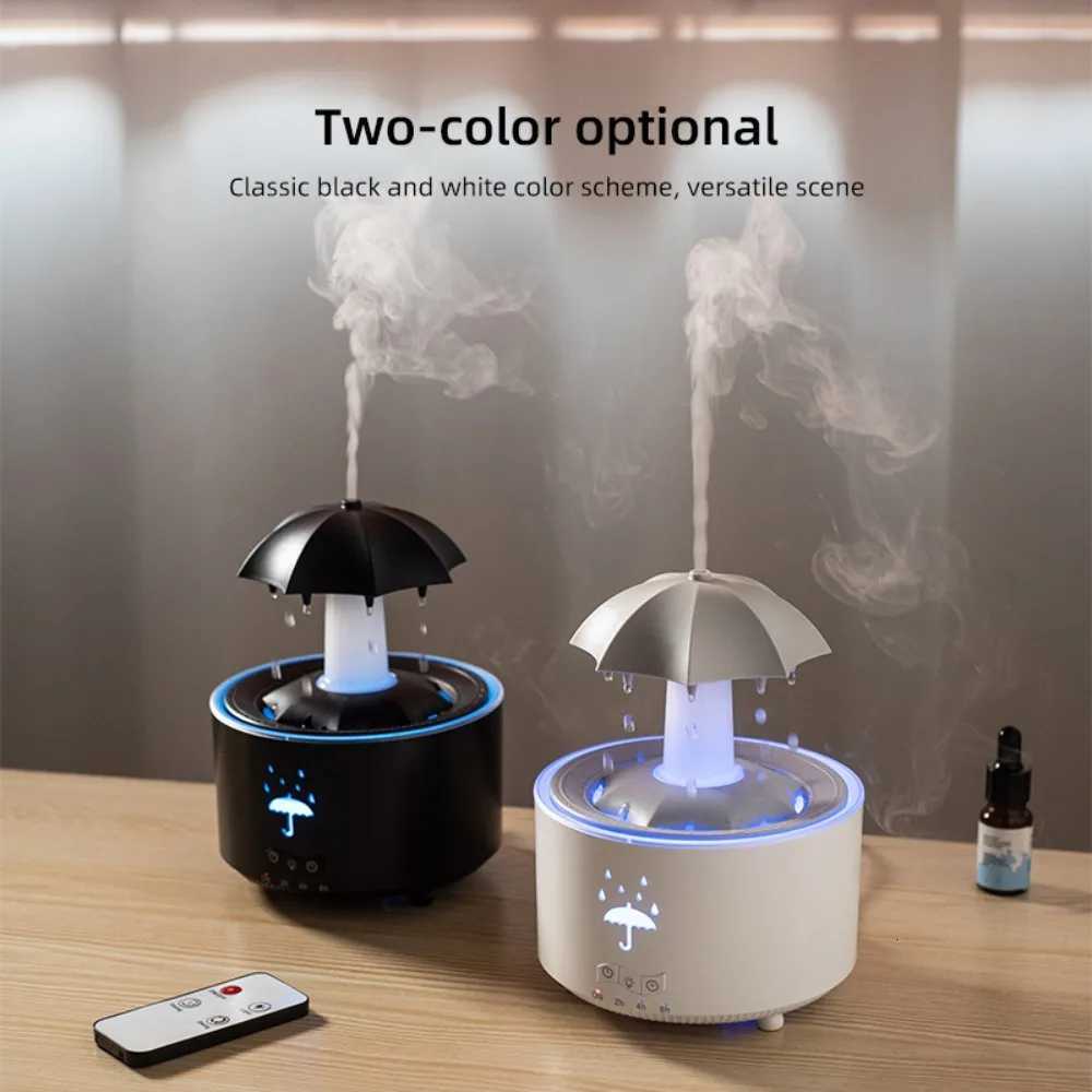 Rotating Umbrella Water Drop Air Humidifier with Colourf Night Lights Mute Spary He Essential Oil Ara Diffuser Humidifier C251204