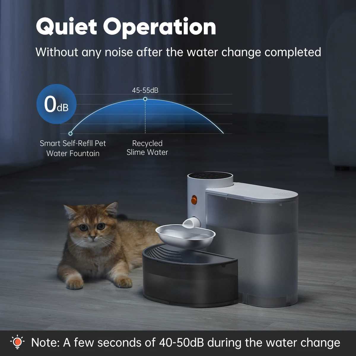 New Stainless Steel Bowl Pet Intelligent Pouring Water Dispenser Automatically Purifies The Wireless Drinking Bowl For Cats M251204