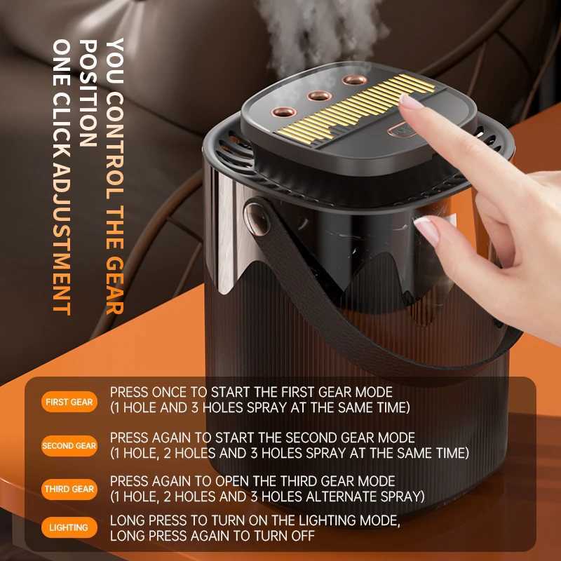 3L Humidifier Household Small Large Capacity Mute Bedro USB Off Desktop Portable Student Two Port Spray Water plement C251204