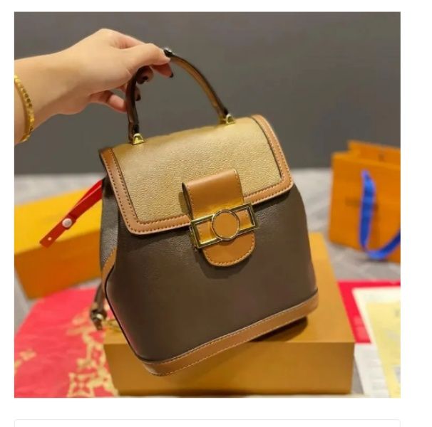 Designer Backpack Style Rreplica Brown Flower Backpacks Luxury Leather Shoulder Crossbody Handbags Fashion Classic Women handbag Purse briefcase messenger bags