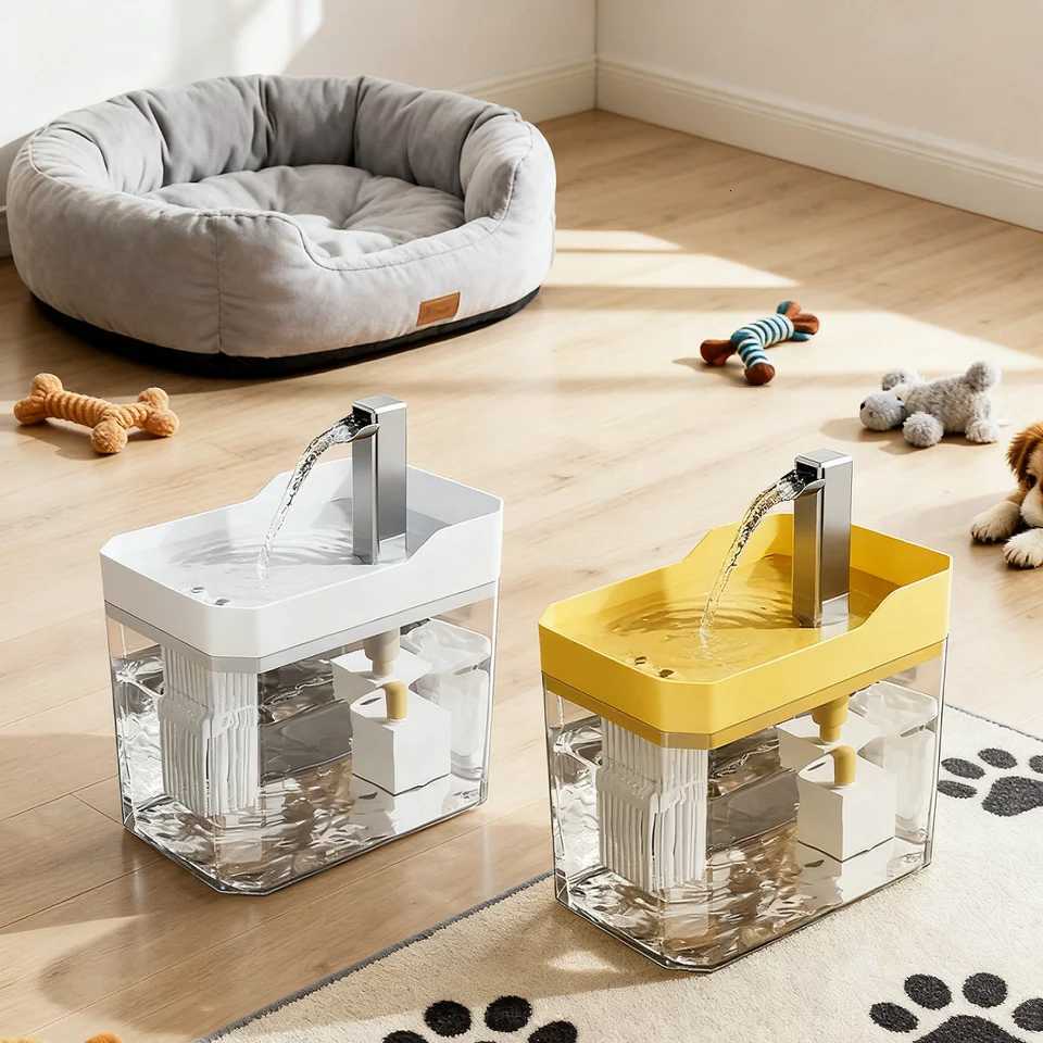 Pet Automatic Feeder and Waterer Set Fully Automatic Indoor Pet Drinking Bowl Anti-Slip Pet Water Dispenser Filter Anti-Slip M251204