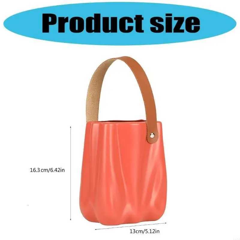 Creative Handbag Vase Plastic Flower Vase Easy To Clean And Use Flower Arrangement Vase For He Decoration Enthusiast H251204
