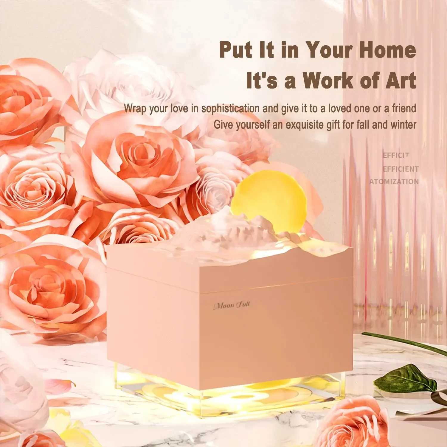 Scent Diffuser Cool Mist Humidifier with LED Moon Lamp Essential Oil Ara Diffuser and Night Light for He and Off C251204