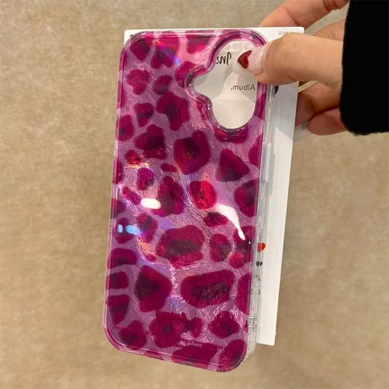 Purple Leopard Print Glacier Pattern Phone Case For iPhone 17 16 15 14 13 12 11 Pro Max XS XR 7 8 Plus 16e Shockproof Back Cover H251203