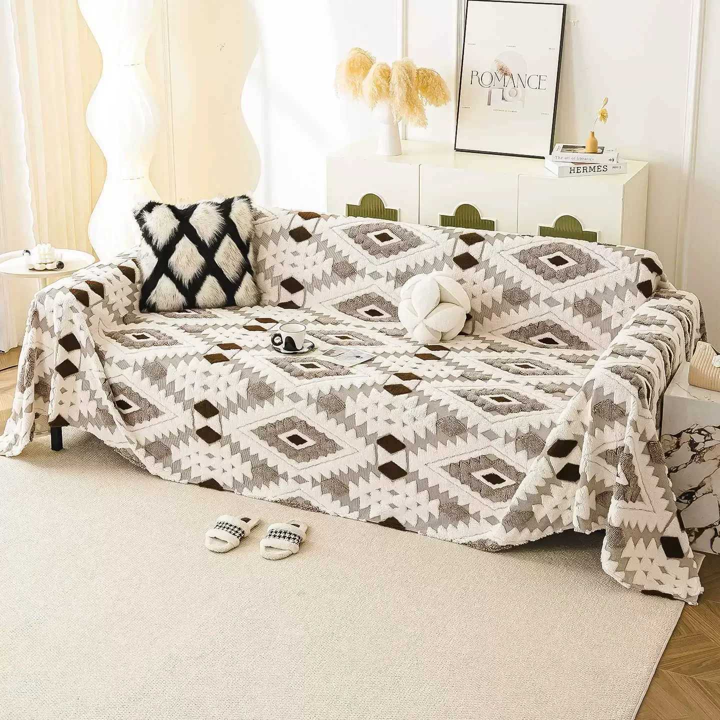 Retro Sofa Cover Cloth Towel Anti-cat Scratch 2025 New Four Seasons Universal Non-slip Thickened Sofa Cover Full Cover M251204 - view 5