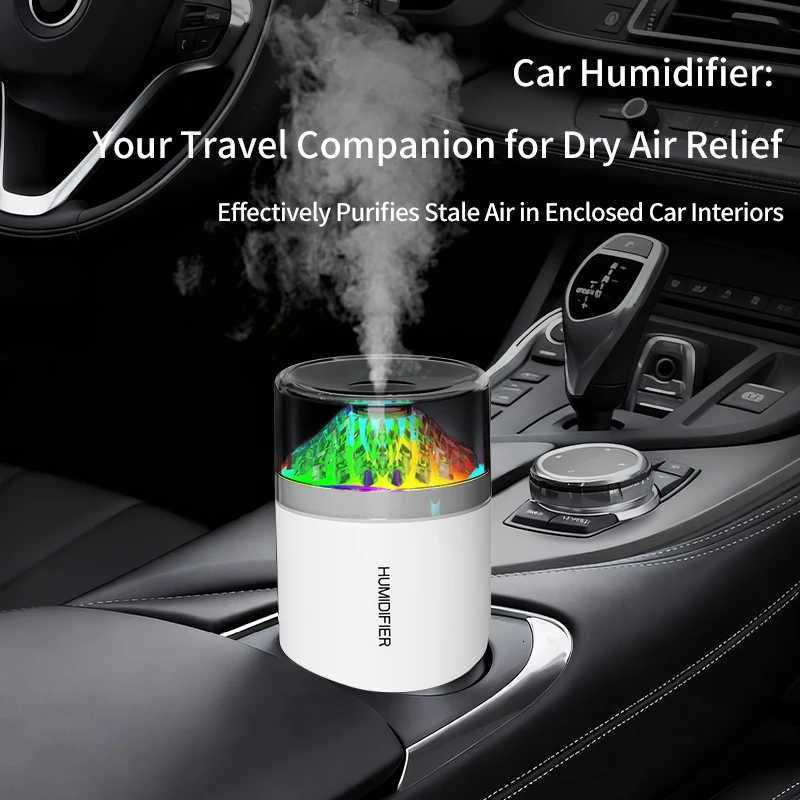 180ml humidifier colorf atmosphere light mini portable car cut fragrance cup seat design delicate spray he humidification C251204