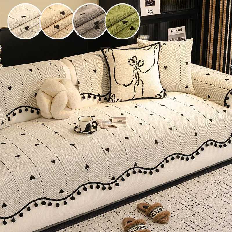 1PC-Irregular shape sofa cushion French retro sofa cushion Four season universal fixed anti slip sofa cushion M251204 - view 3