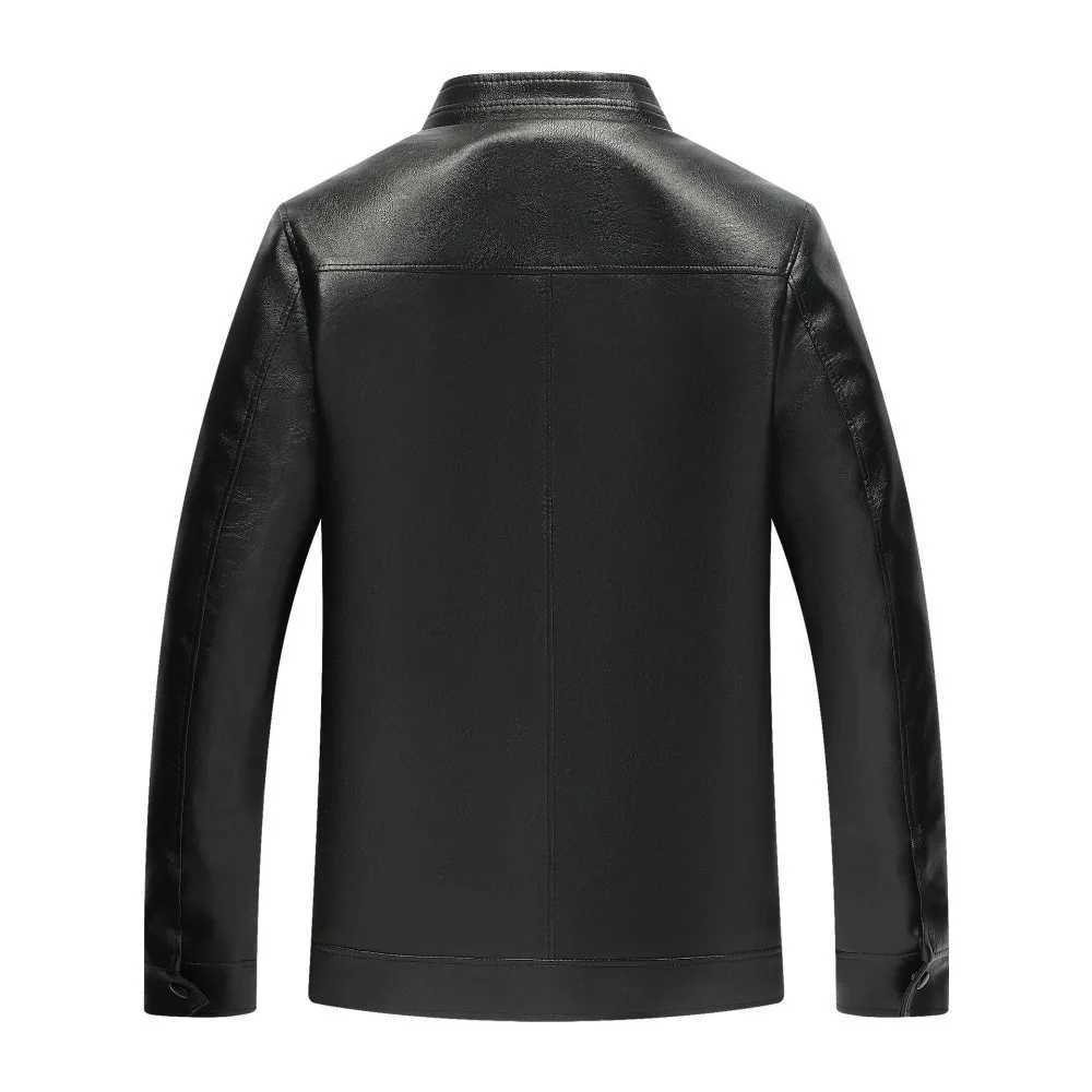 Winter Fur Leather Jacket Men Genuine Leather 2025 New Mandarin Collar Sheepskin Coat Male Leather Jacket Motorcycle ClothingT251204