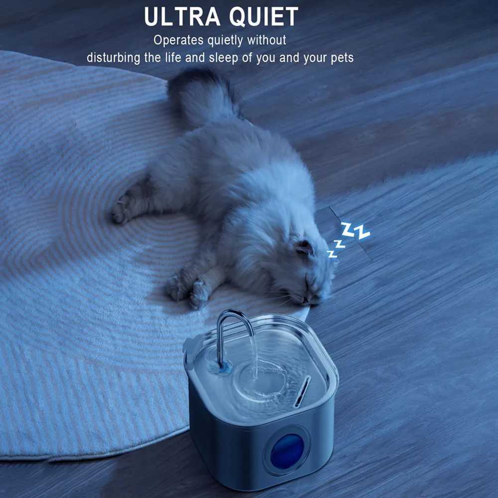 Transparent Window Cat Water Dispenser with sensor 32L/108oz Super Quiet Pets Auto Filter Stainless Steel Cats Water Fountain M251204 - view 5