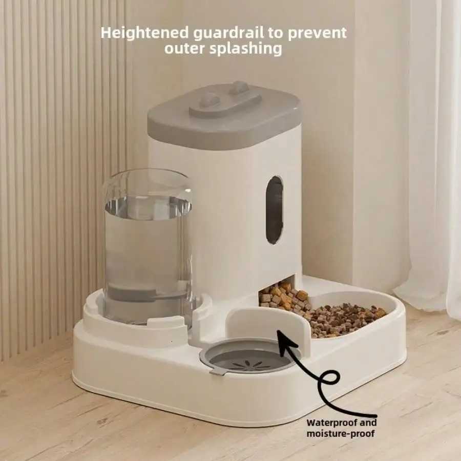 Automatic Cat Feeder and Water Dispenser Pet Food Bowl Drinking Fountain for Cats and Dogs Pet Supplies M251204