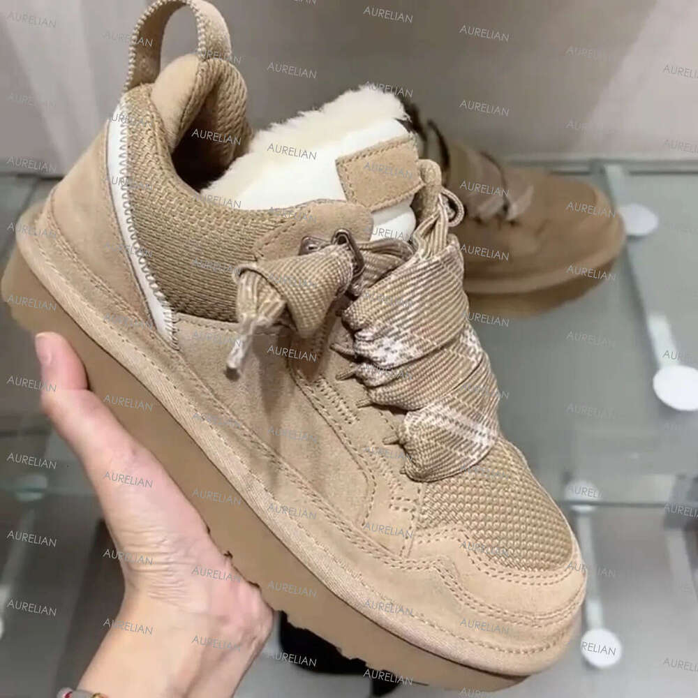 Lowmelsneakers trainers big size 36-48 fur sneakers Tazz Tasman Lowmel Sand Trainer platform boot Australia snow boots sheepskin mens womens winter shoes