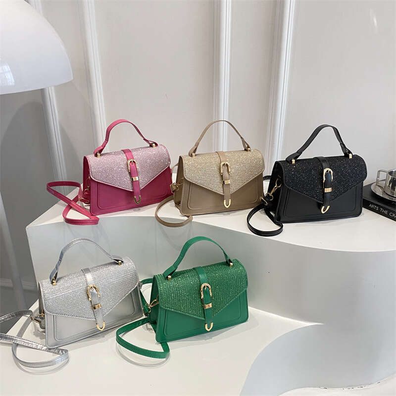 Vintage New Fashion Casual Chic Simple Light Luxury Trendy Belt Decor Handbag Shoulder Crossbody Bag for Women