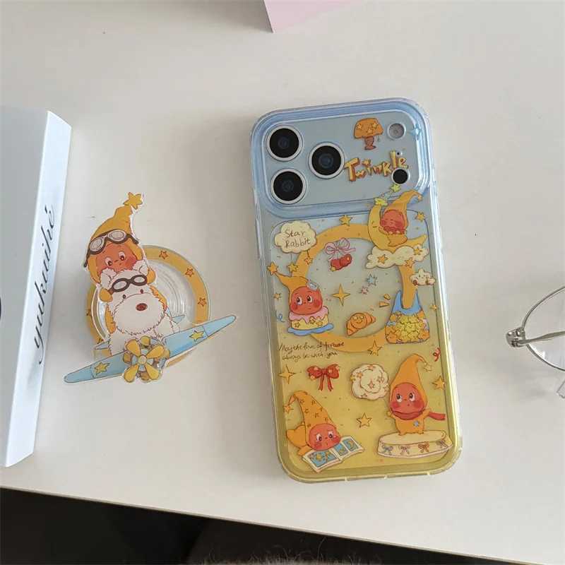 Kawaii Cartoon Star Magnetic Phone Case For iPhone 17 16 Pro 14 15 Pro Max 17 Cover with Stand For Cases Shockproof Fund H251203