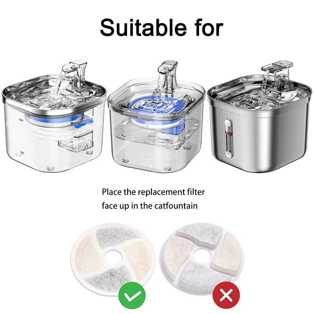 Pet Water Dispenser Filter Cat Water Fountain Filter Drinking Fountain Filter Cycle Filtering Easy To Clean M251204