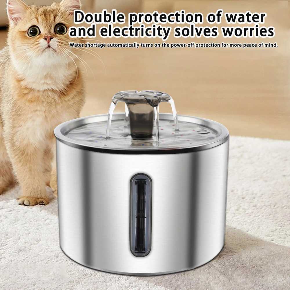 25L Stainless Steel Automatic Pet Water Dispenser Fountain For Cats And Dogs Drinking Bowl Easy To Clean Multiple Pets Supplies M251204