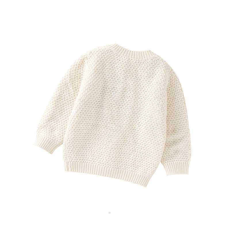 Fresh Solid Color Long Sleeve O-neck Knit Cotton Spring Autumn Newborn Baby Boys Girls Sweater For 6-36M Infant SweatshirtW251204