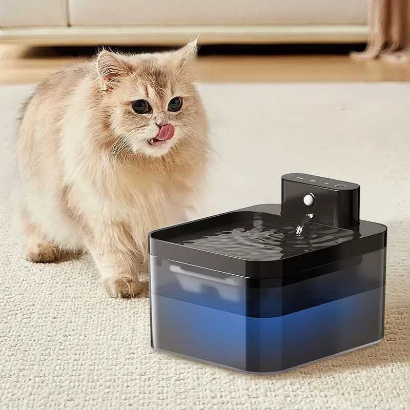 22L Wireless Automatic Cat Water Fountain Infrared Sensor Smart Pet Drinkier Fountain 2600mAh Pet Water Dispenser For Dog Cat M251204