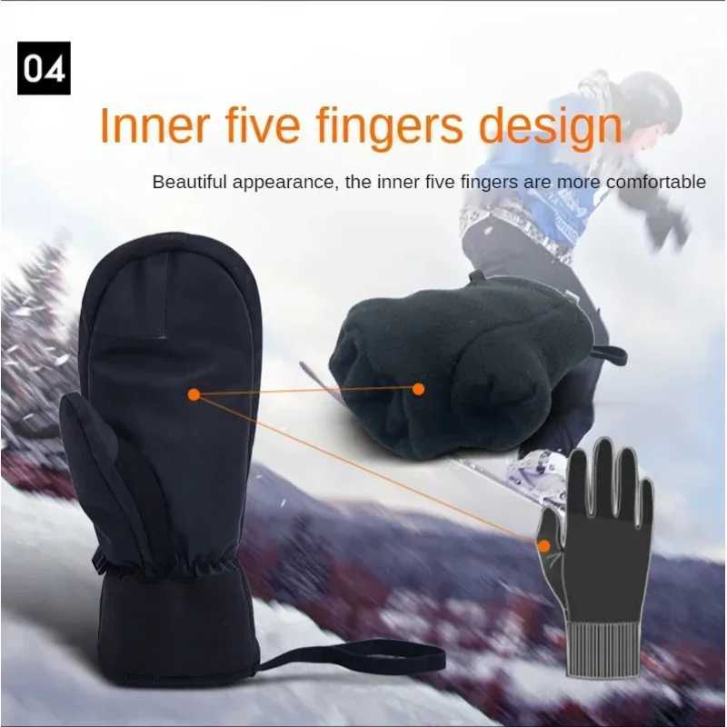 New 2025 Men Women Winter Touch Screen Waterproof Windproof Thermal Thick Snowboarding Snow Gloves Snowmobile Skiing Mittens J251204