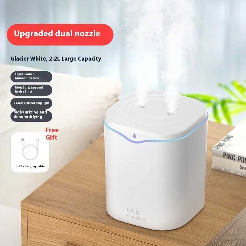 Large Capacity Dual Spray Humidifier Usb He Bedro 2L Silent Water Replenisher Air Purifier Wireless Water Diffuser Off C251204