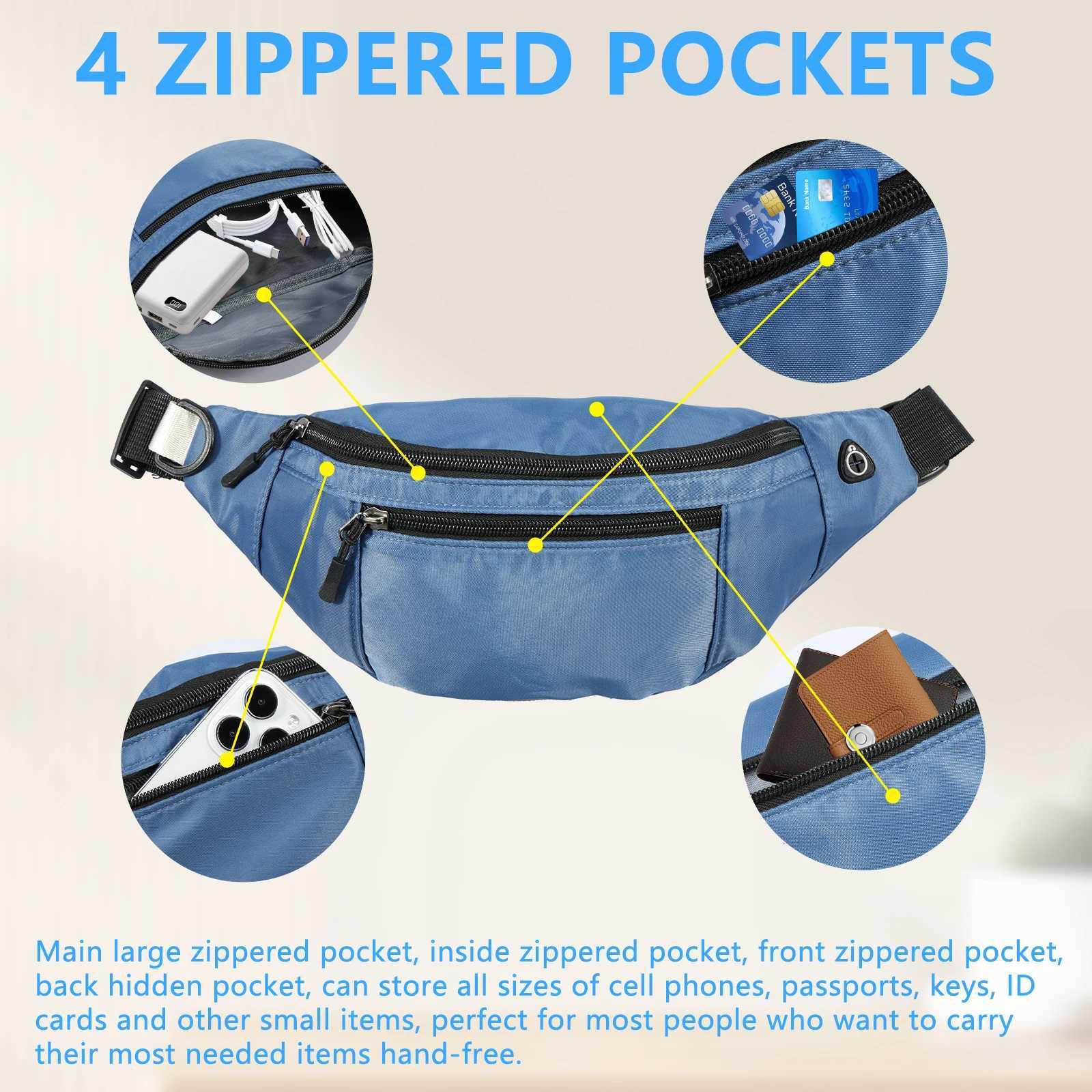 Fanny Packs for Women Men Belt Bag Fashion Waist Packs Lightweight Crossbody Bags Bum Bag for Outdoor Running Hiking TravelT251204