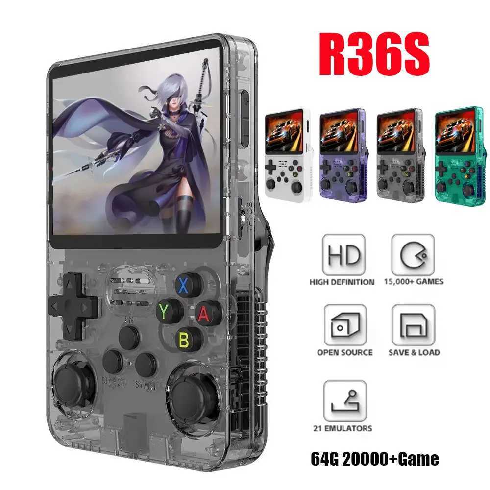 R36S Retro Handheld Video Game Console Linux System 35 Inch Ips Sn R35S Pro Portable Pocket Video Player 64Gb Games Gift H251204