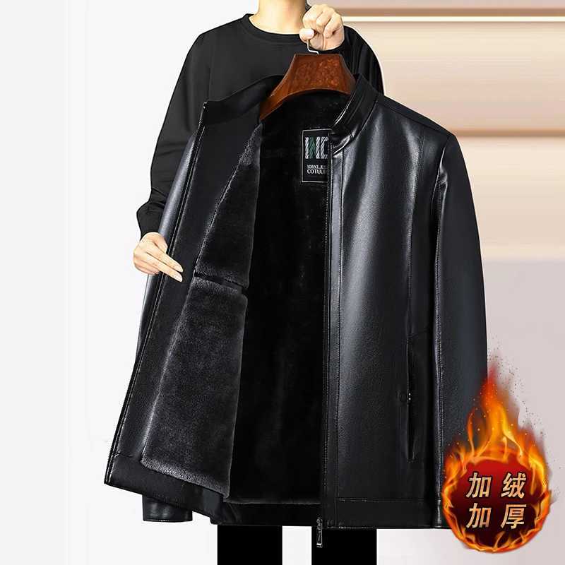 New Men Fashion Casual Fur Integrated Leather Coat Winter Men Mid-Length Thickened Wool Liner Warm Sheep Leather JacketT251204