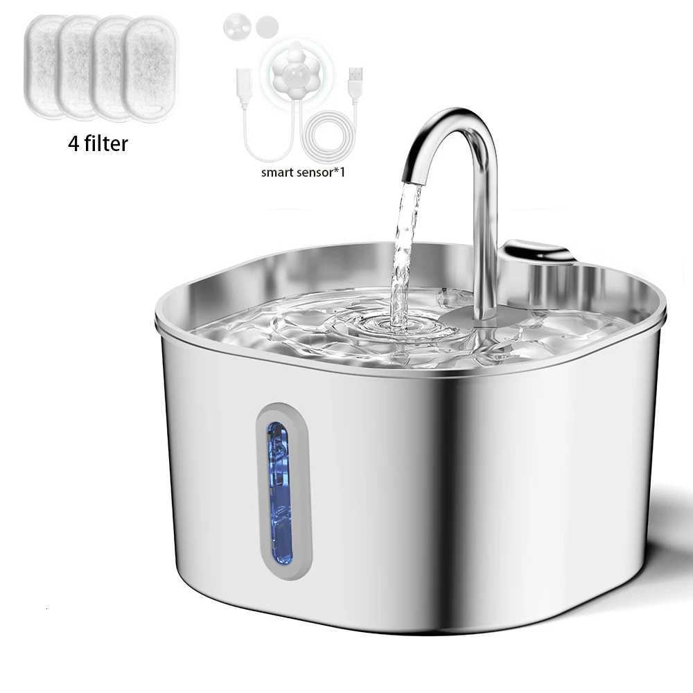 22L Stainless steel pet water fountain artesian water fountain for cats ultra-quiet water pump with filter M251204