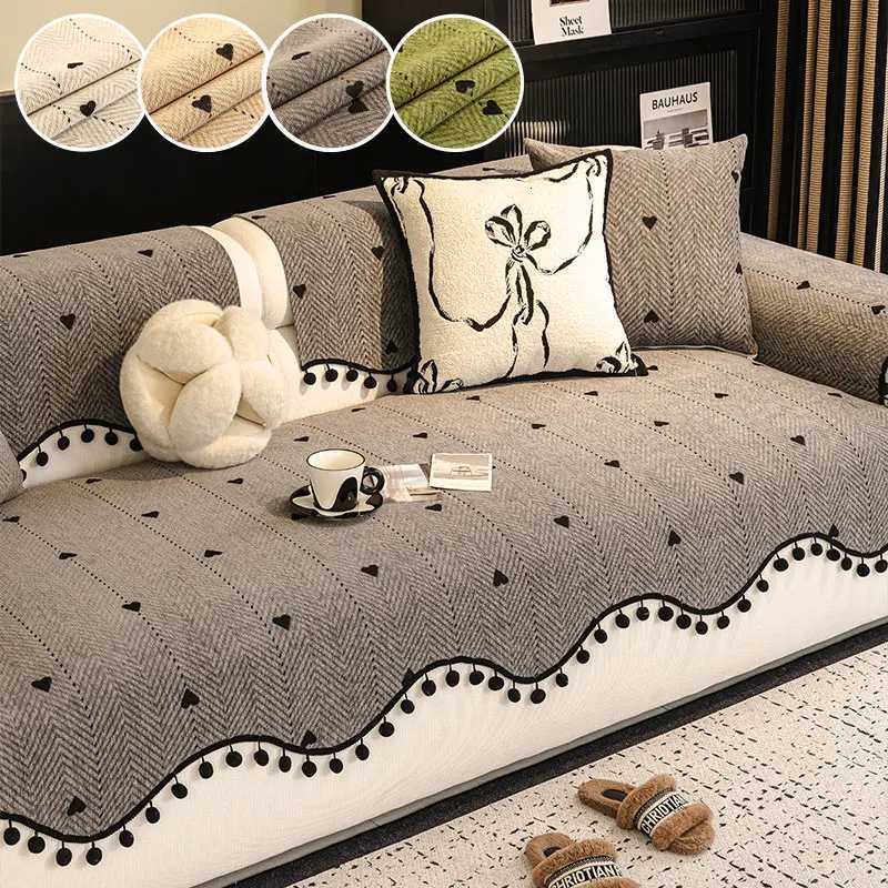 1PC-Irregular shape sofa cushion French retro sofa cushion Four season universal fixed anti slip sofa cushion M251204 - view 5