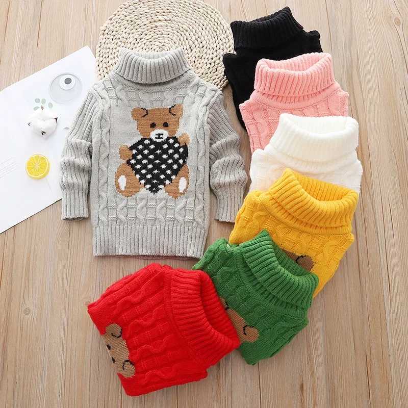 Bear Winter Autumn Boy or Girl Unisex Clothing Sweater Casual Fashion Pullover For Kid Children Baby Gril ClothingW251204