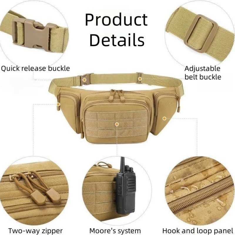 New Outdoor Multi functional Invisible Waist Attachment Bag for Mens Sports Storage Waist Bag Outdoor Tool KitT251204